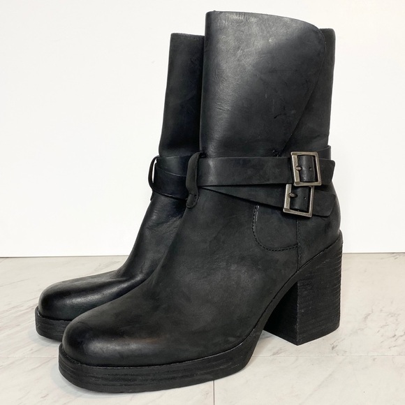 New! Korks Meegan Mid Shaft Black Leather Boot 9.5 - Picture 1 of 14